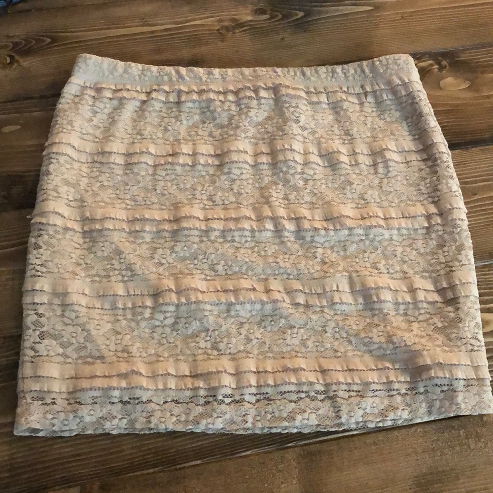 Lace pencil skirt